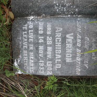 ARCHIBALD Vernon 1902-1933