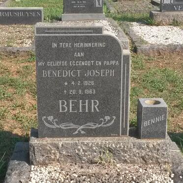 BEHR Benedict Joseph 1926-1963