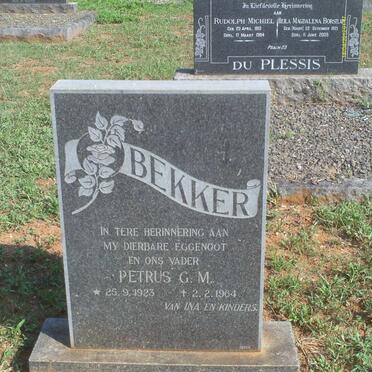BEKKER Petrus G.M. 1923-1964
