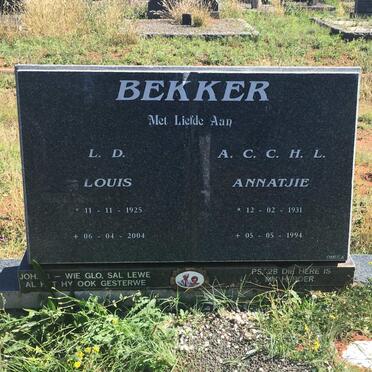 BEKKER L.D. 1925-2004 &amp; A.C.C.H.L. 1931-1994
