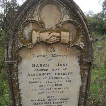 BRADLEY Alexander 1851-1923 &amp; Sarah Jane 1852-1904