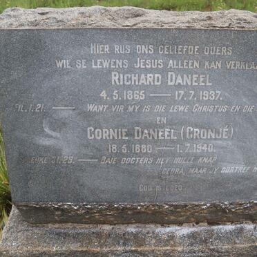 DANEEL Richard 1865-1937 &amp; Cornie CRONJE 1880-1940