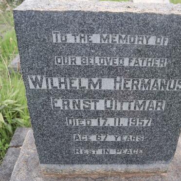 DITTMAR Wilhelm Hermanus Ernst -1957