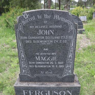 FERGUSON John 1878-1959 &amp; Maggie 1882-1969