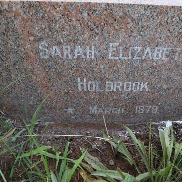 HOLBROOK Sarah Elizabeth 1873-