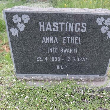 HASTINGS Mitchell 1894-1973 &amp; Anna Ethel SWART 1898-1970
