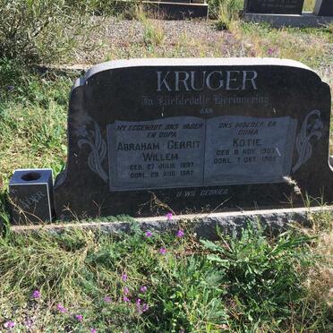 KRUGER Abraham Gerrit Willem 1897-1967 &amp; Kotie 1907-1988
