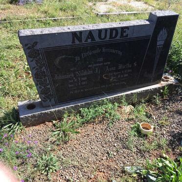 NAUDE Johannes Nicolaas J. 1908-1967 &amp; Anna Martha S. KRUGER 1915-1981