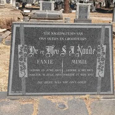 NAUDÉ S.J. 1905-1988 &amp; Mimie 1905-1997