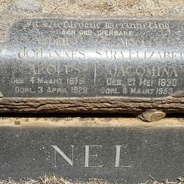 NEL Johannes Carolus 1879-1929 &amp; Sara Elizabeth Jacomina 1890-1953
