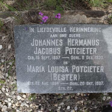 POTGIETER Johannes Hermanus Jacobus 1857-1930 &amp; Maria Louisa BESTER 1864-1937