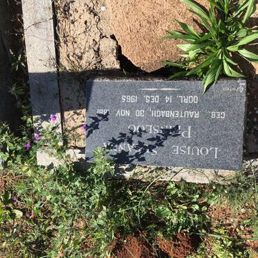 PRINSLOO Louise Susanna nee RAUTENBACH 1881-1965