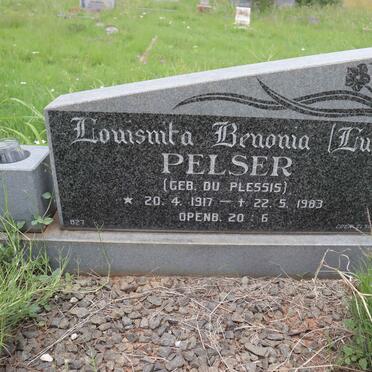 PELSER Louisnita Benonia nee DU PLESSIS 1917-1983