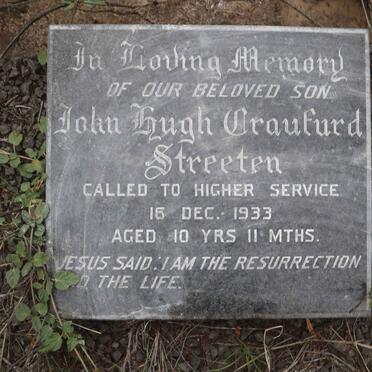 STREETEN John Hugh, CRAUFURD -1933
