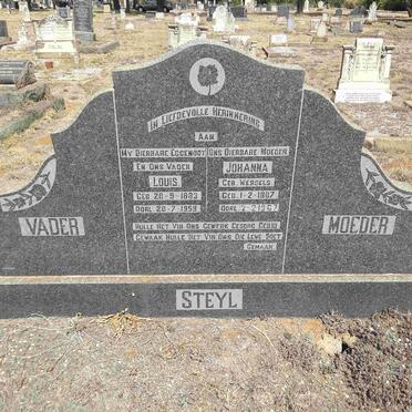 STEYL Louis 1883-1959 &amp; Johanna WESSELS 1887-1967