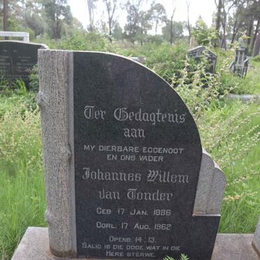 TONDER Johannes Willem, van 1886-1962 &amp; Martha Magdalena NIEMANN 1895-1979