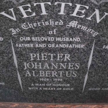 VETTEN Dirk 1878-1969 &amp; Jacoba Antonia Gerarde  DE BRUINE 1880-1958