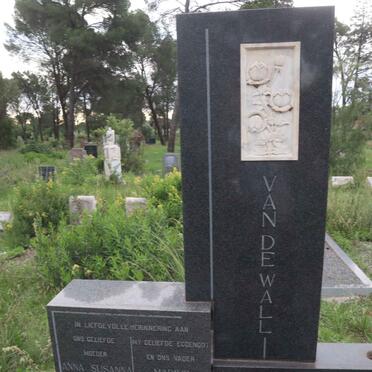 WALL Marius, van de 1891-1967 &amp; Anna Susanna 1897-1991