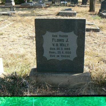 WALT Floris J., v.d. 1886-1920