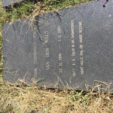 WALT Hendrik Stephanus Johannes, van der 1906-1966