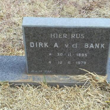 BANK Dirk A., v.d. 1895-1979