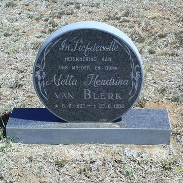 BLERK Aletta Hendrina, van 1907-1988