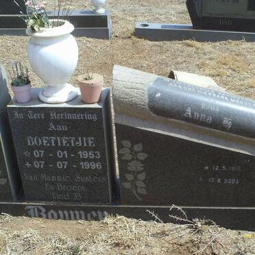 BOMNER Boetietjie 1953-1996 :: BOMNER Anna ?. 1917-2003