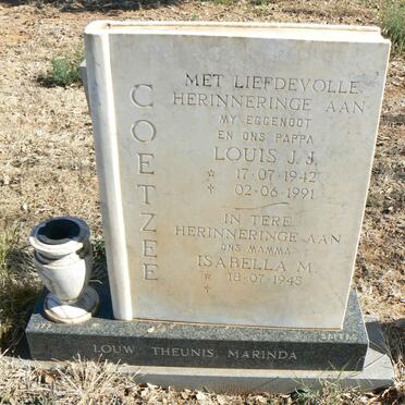 COETZEE Louis J.J. 1942-1991 &amp; Isabella M. 1945-