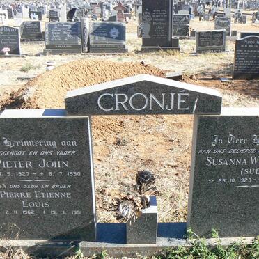 CRONJE Pieter John 1927-1990 &amp; Susanna Wilhelmina 1923-1993 :: CRONJE Pierre Etienne Louis 1962-1991