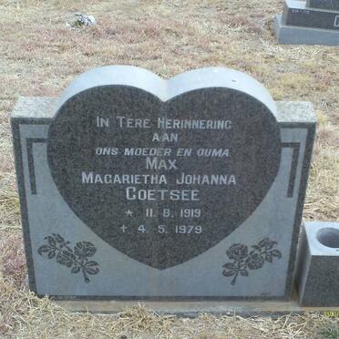 COETZEE Magarietha Johanna 1919-1979