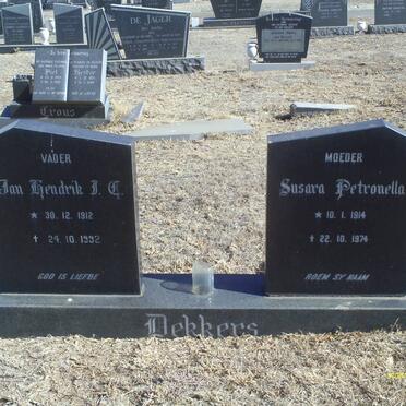 DEKKERS Jan Hendrik J.C. 1912-1992 &amp; Susara Petronella 1914-1974