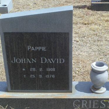 GRIESSEL Johan David 1908-1976 &amp; Johanna C. 1914-1988        