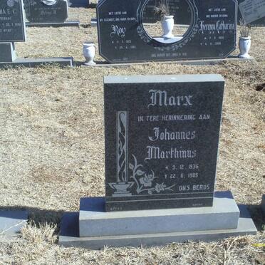 MARX Johannes Marthinus 1936-1985