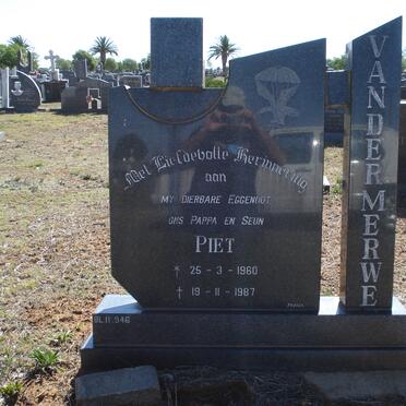MERWE Piet, van der 1960-1987