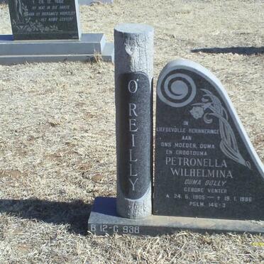 O’REILLY Petronella Wilhelmina nee VENTER 1905-1986