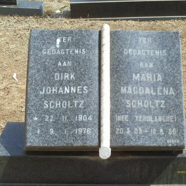 SCHOLTZ Dirk Johannes 1904-1976 &amp; Maria Magdalena TERBLANCHE 1909-1986