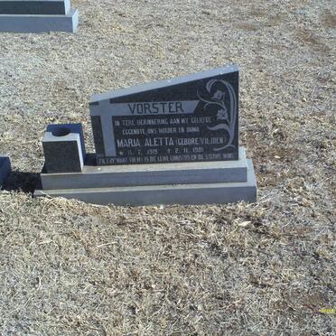VORSTER Maria Aletta nee VILJOEN 1919-1981