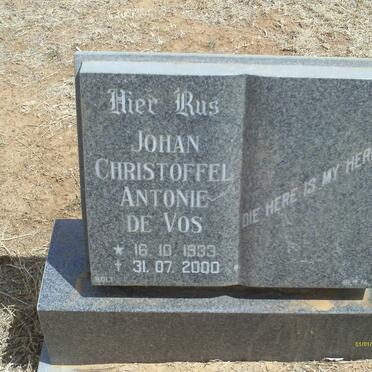 VOS Johan Christoffel Antonie, de 1933-2000