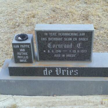 VRIES Coenraad C., de 1941-1977