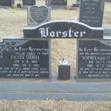 VORSTER Pieter Daniel 1903-1982 &amp; Sophia FITZELL 1907-1991