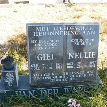 WALT Giel, van der 1920-1997 &amp; Nellie 1927-2011
