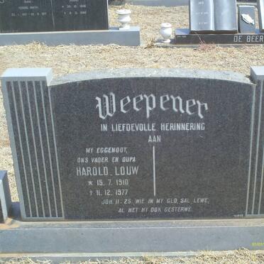 WEEPENER Harold Louw 1910-1977