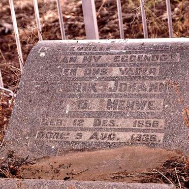 MERWE Hendrik Johannes, v.d. 1856-1936