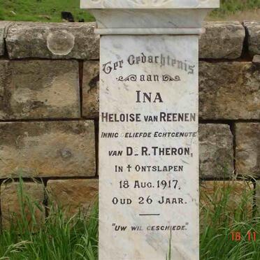 THERON Ina Heloise nee VAN REENEN -1917