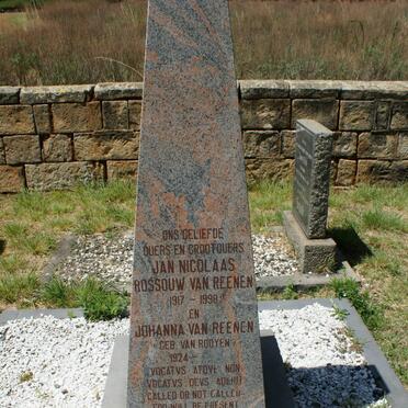 REENEN Jan Nicolaas Rossouw, van 1917-1998 &amp; Johanna VAN ROOYEN 1924-