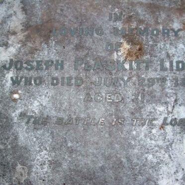 LIDDELL Joseph Plaskett -1889