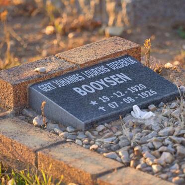 BOOYSEN Gert Johannes Lourens Diederik 1920-1926