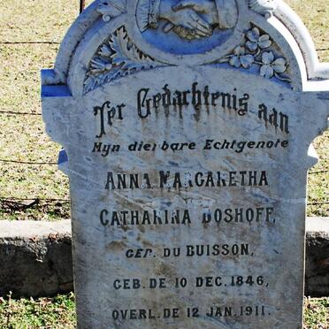 BOSHOFF Anna Margaretha Catharina nee DU BUISSON 1846-1911
