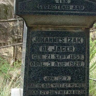 JAGER Johannes Izak, de 1859-1928