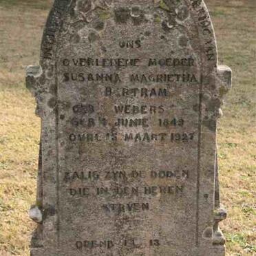 BERTRAM Susanna Magrietha nee WEBERS 1849-1927